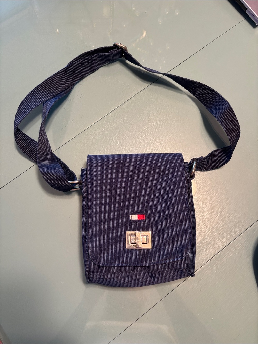 New waterproof, blue Tommy Hilfiger small Crossbody bag